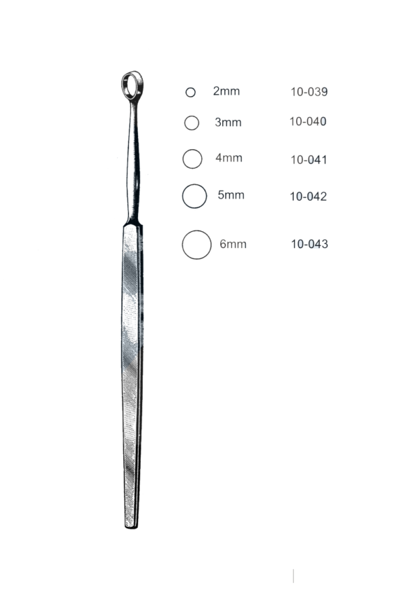Fox Dermal Curette, 5 3/4" (14.5 cm), 5mm