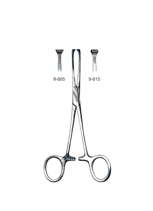 Allis Tissue Forceps, 2 x 3 Teeth 5 1/2" (14 cm)