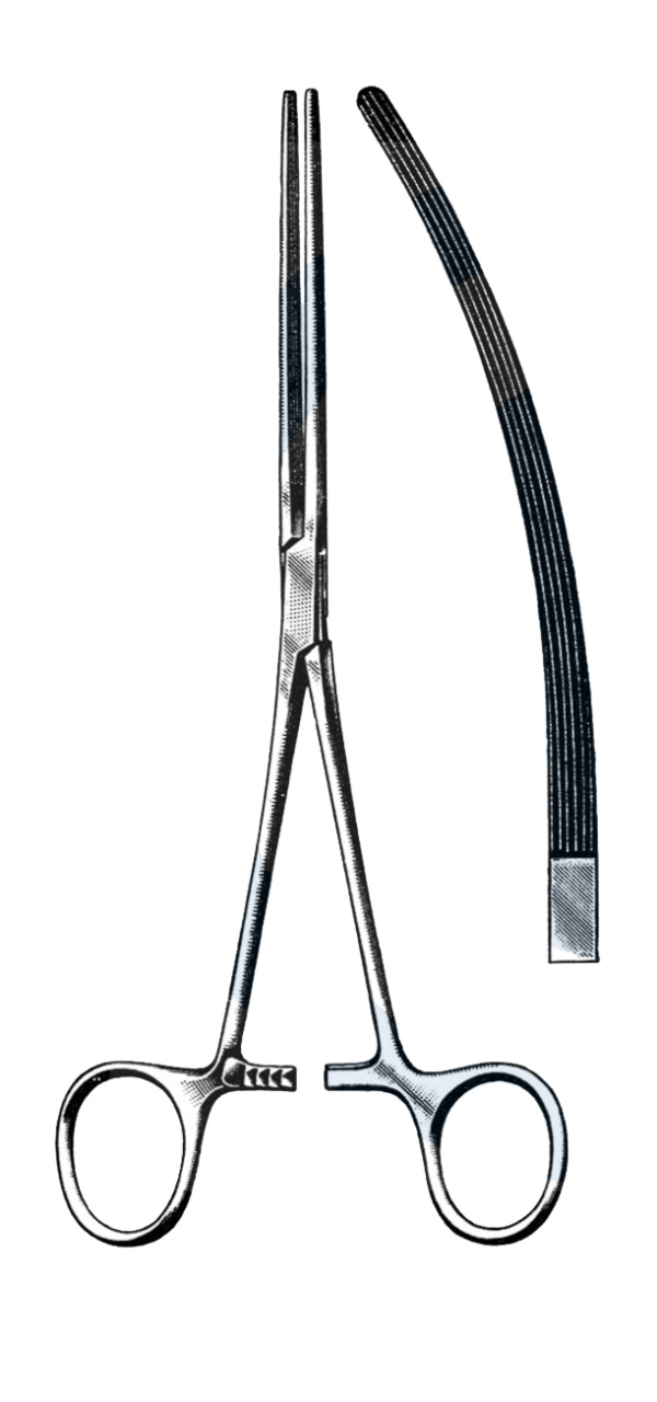 Bainbridge Intestinal Forceps, Curved, 7 1/4" (18.5 cm )
