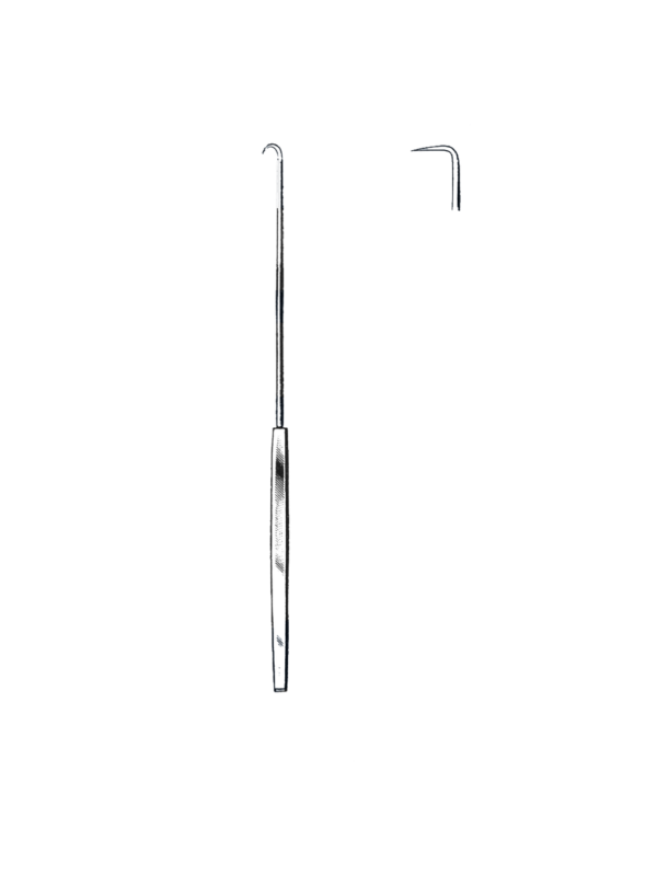 Emmett Uterine Tenaculum Hook, 9" (23 cm) # 3, Right Angle