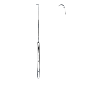 Emmett Uterine Tenaculum Hook, 9" (23 cm) # 4, 3/4 Curve