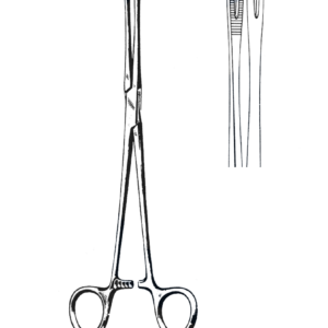 Fletcher Cervix Holding Forceps, Serrated, Straight 9 1/2" (24 cm)