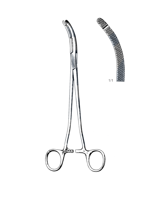 Heaney Hysterectomy Forceps, Single Groove 8 1/4" (21 cm)
