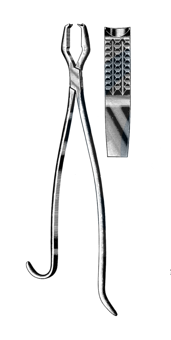 Lane Bone Holding Forceps, Plain, 13" (32.5 cm)