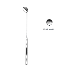 Laryngeal Mirror W/Handle, Boilable Size # 0, (11 mm)