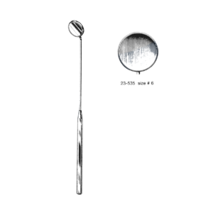 Laryngeal Mirror W/Handle, Boilable Size # 6, (27 mm)