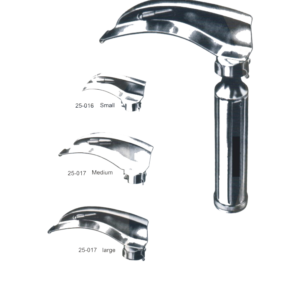 Laryngoscopes ( Mcintosh ) Complete With Battery Handle And 3 Blade, In Velved-Lined Case, Large