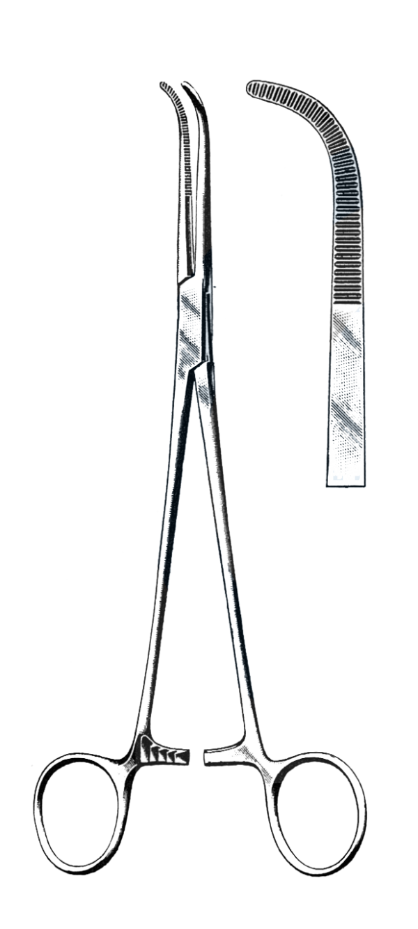 Mixter Forceps, Cross Serrated 9 1/4" (23.5 cm)