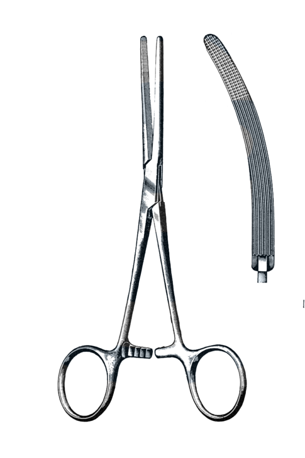 Rochester-Carmalt Hysterectomy Forceps, Curved 8" (20 cm)
