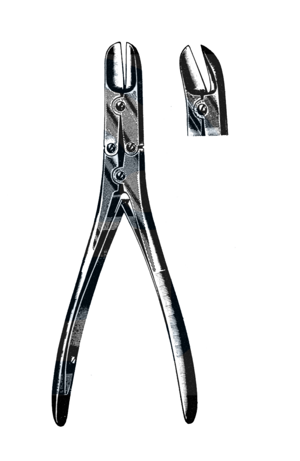Ruskin Bone Splitting Forceps, Curved 6" (15 cm)