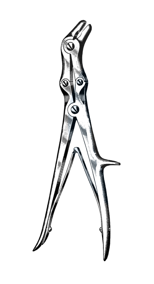 Stille-Luer Rongeur, Double Action, Angled On Flat, 9" (23 cm)